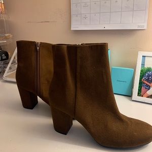 Brown ankle booties